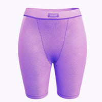 cotton rib short - lilac