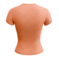 cotton rib t-shirt - apricot