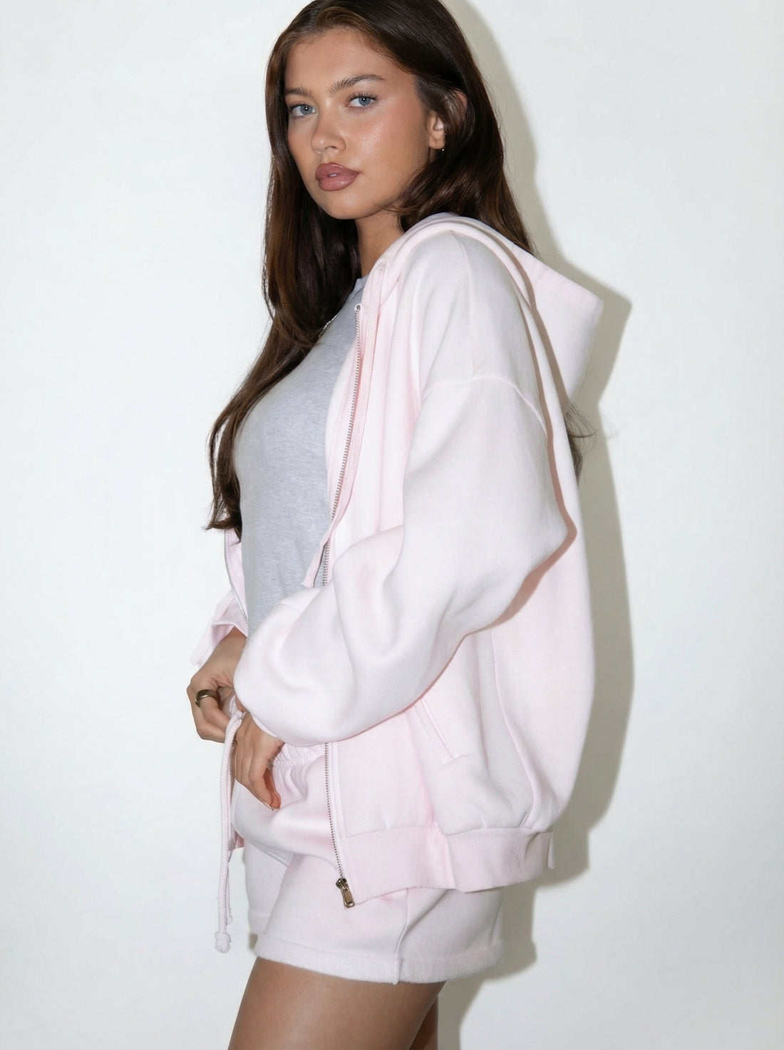 blossom pink fleece jacket
